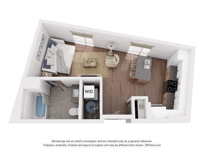 Studio Floor Plan - The Aster