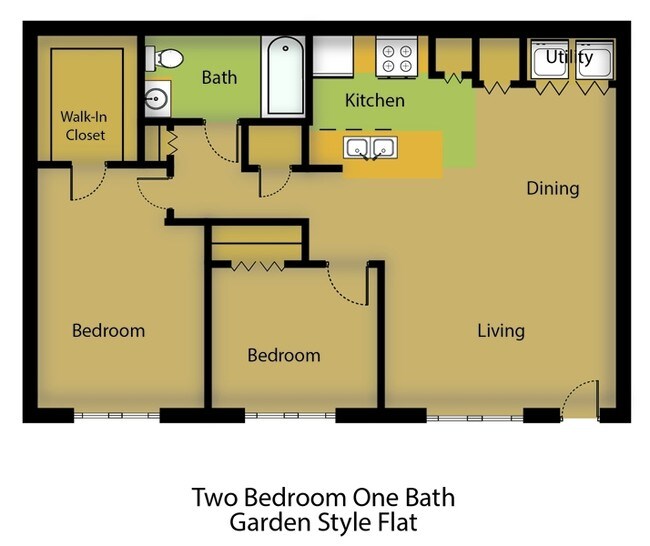 2BR/1BA - Fosters Landing Apartments