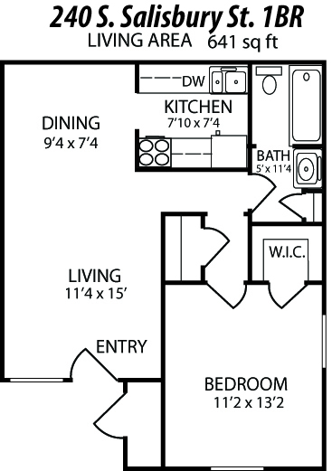 1 BR at 240 S Salisbury - 224 S. Salisbury St.