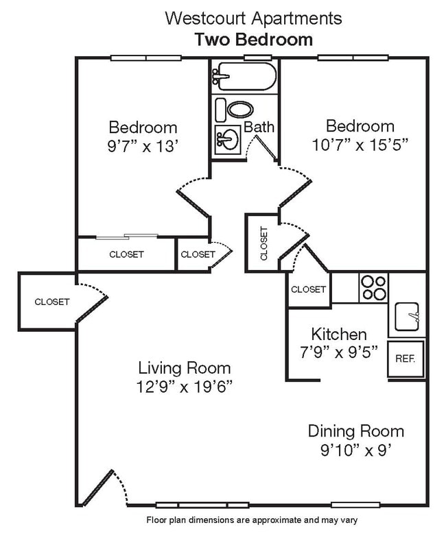 Floorplan - Westcourt Apts.