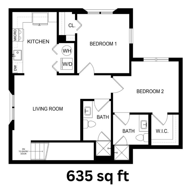 Mesquite floor plan 880 sq ft - Culdesac Tempe