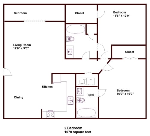 2BR/2BA - THIRTEEN08 Apartments