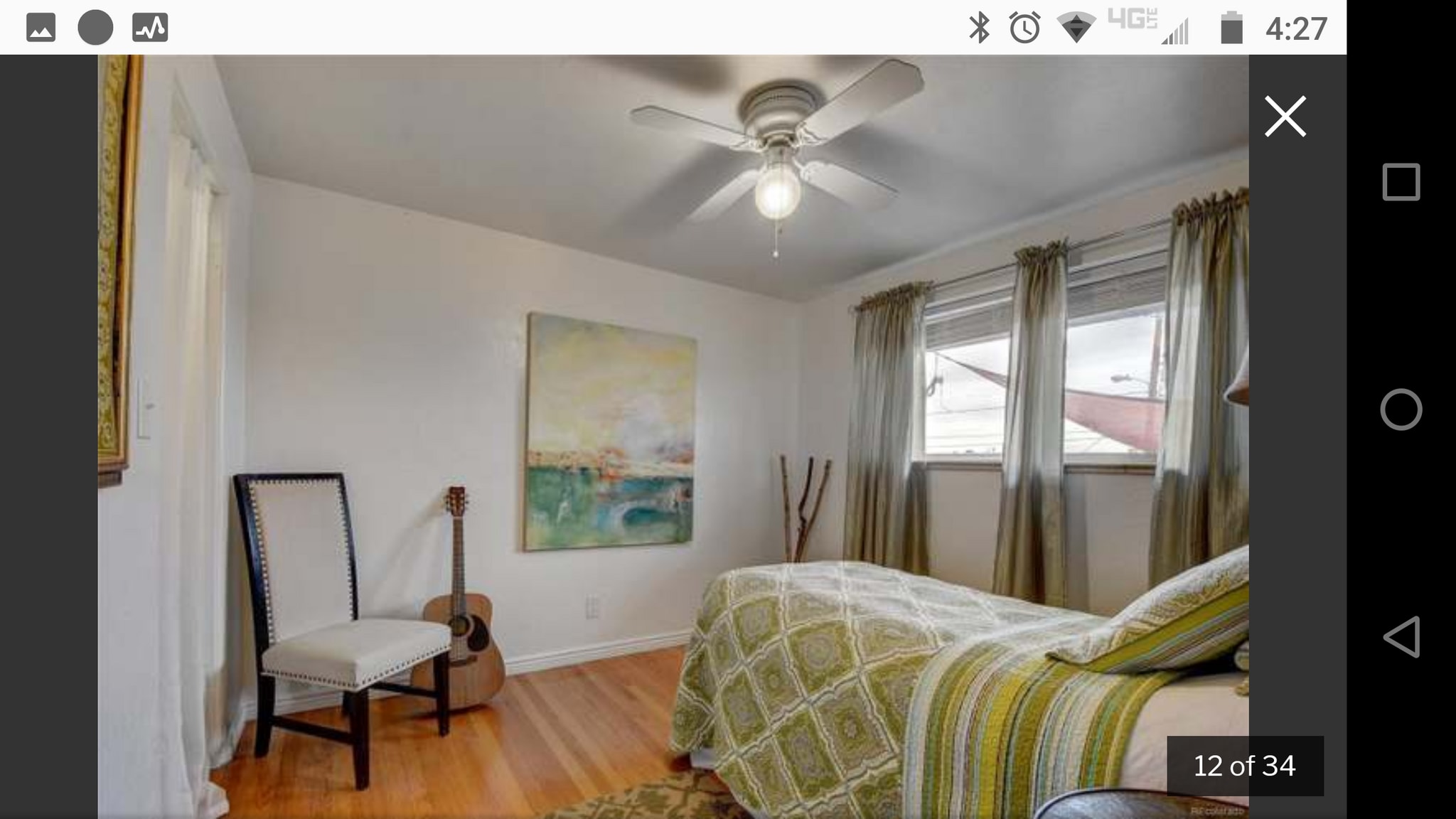 Second Bedroom with hardwood floors. - 1808A Simms St