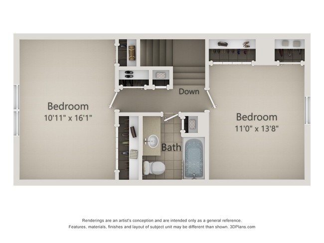 Two bedroom townhouse second floor - Northbury Colony