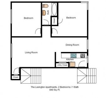 2BR/1BA - The Lexington Apartments