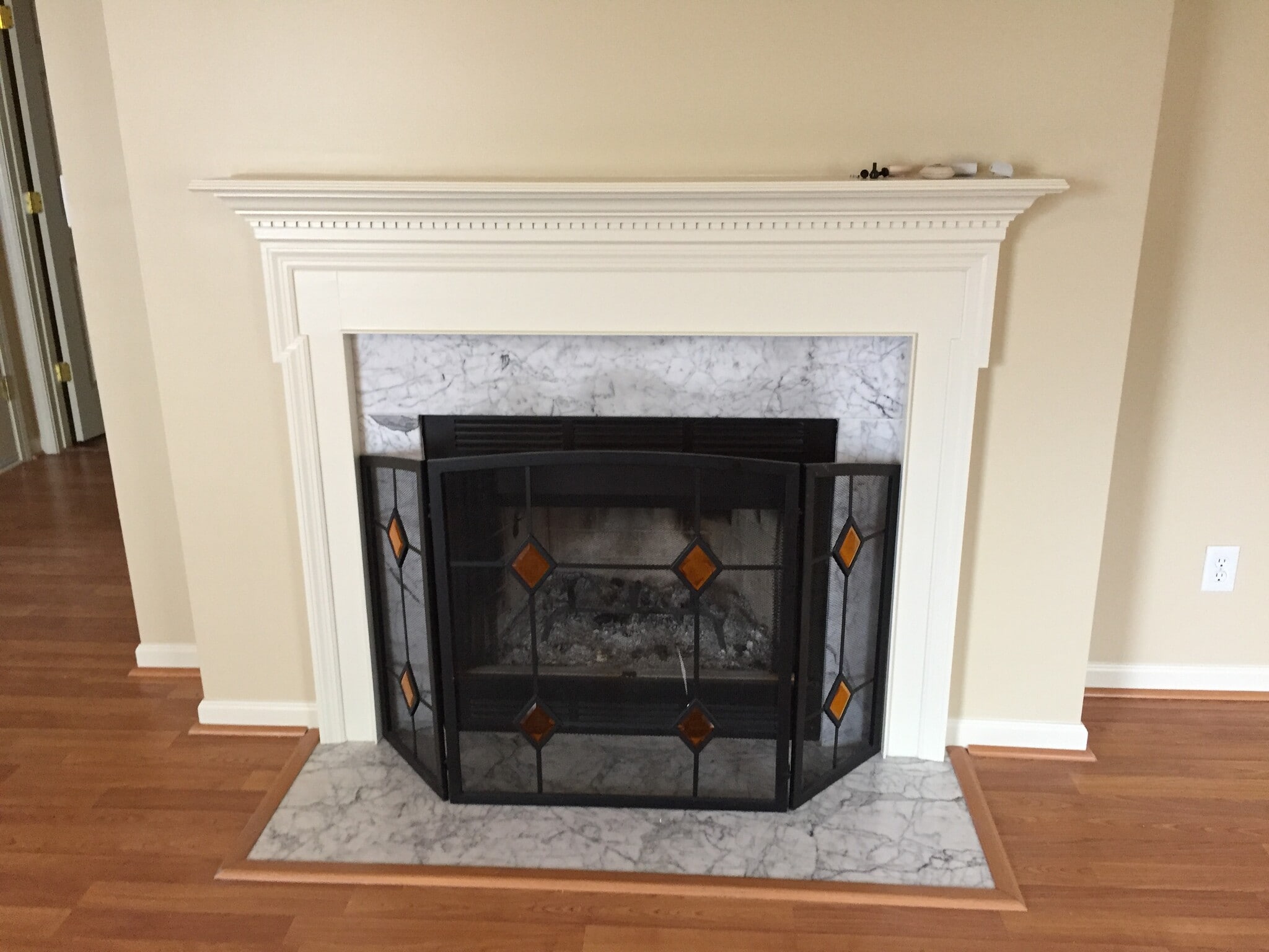 Living room fireplace - 5448 Middlebury Dr