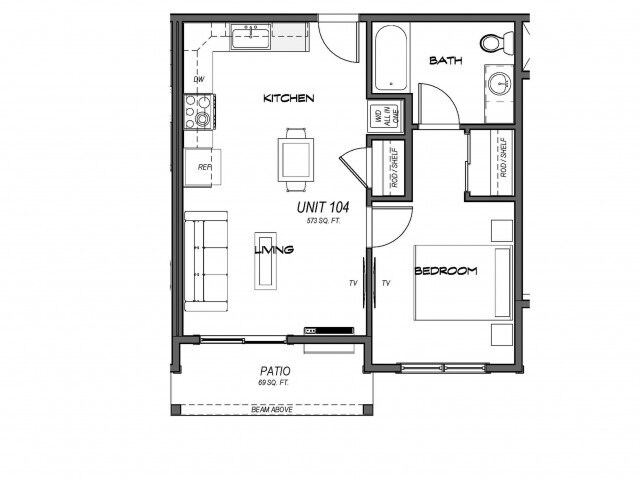 1 Bedroom Building 2 ADA - Skyles Apartments