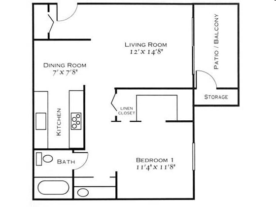 One Bedroom - One Bath - Pine Manor (03/26)