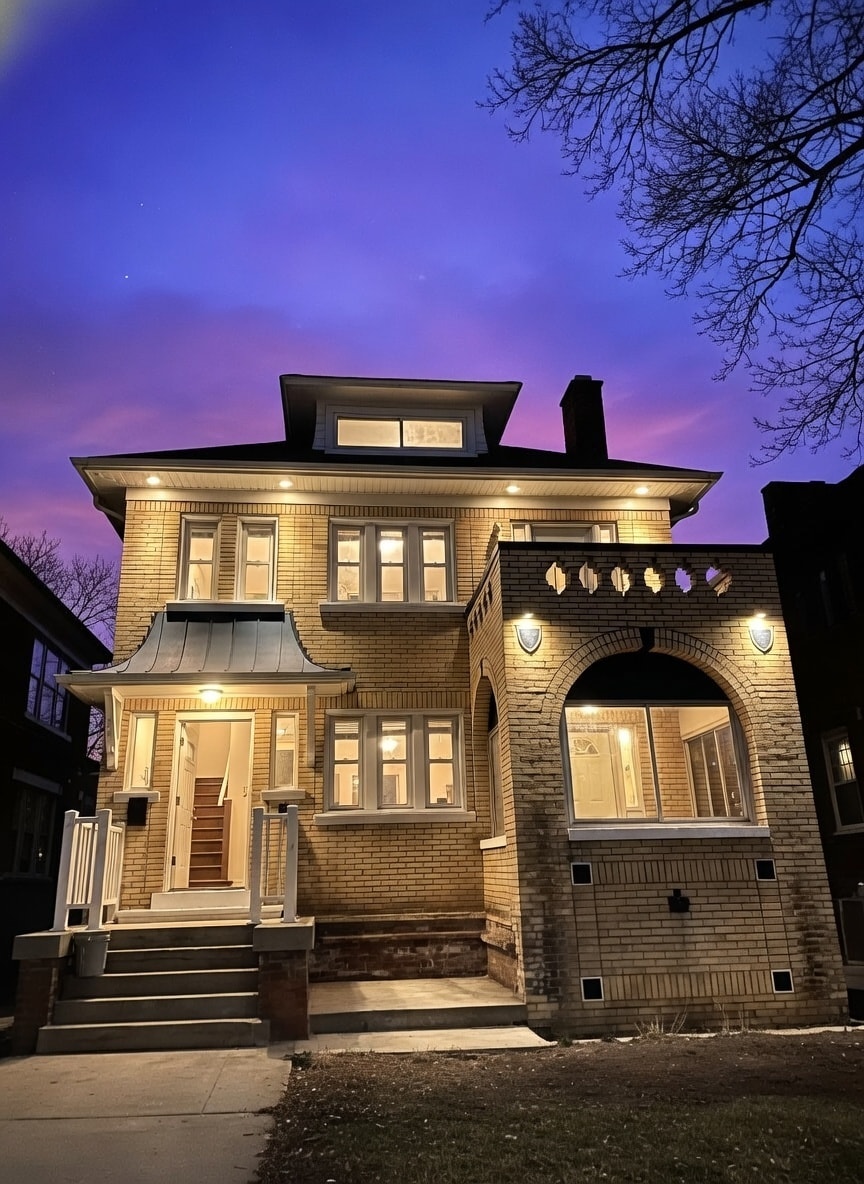 Duplex Front. Image is digitally enhanced - 2030 Hazelwood St