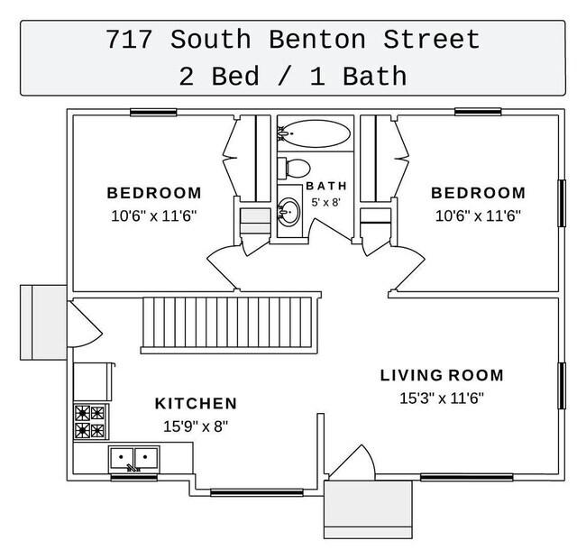 Building Photo - 2 Bedroom / 1 Bath House - SIZABLE YARD & W/D HOOKUPS