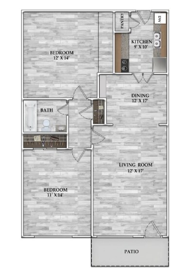 950 SQFT.png - Stoneriver Apartments