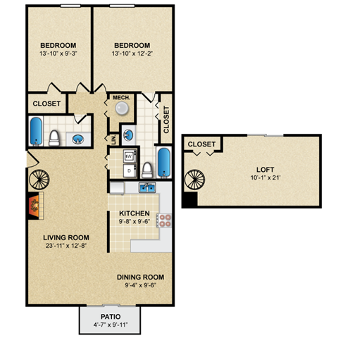 Floorplan - Preston Court Apartment Homes