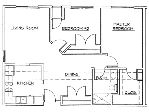 2BR/1BA - Central Square Apartments