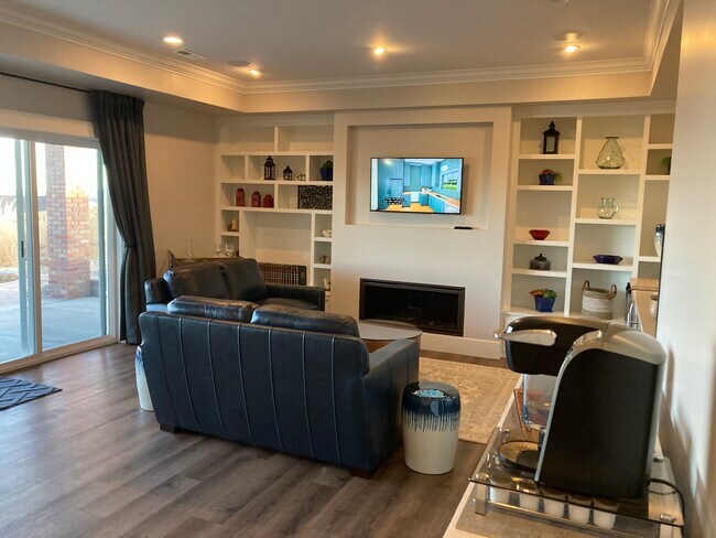 Fireplace and large TV - 6844 Carr St