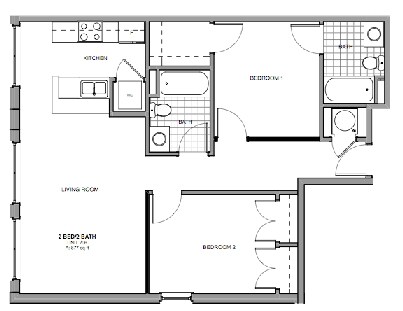 2BR/2BA - Dill Building