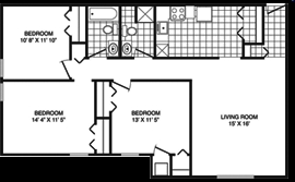 3BR/2BA - Towne Center Apartments