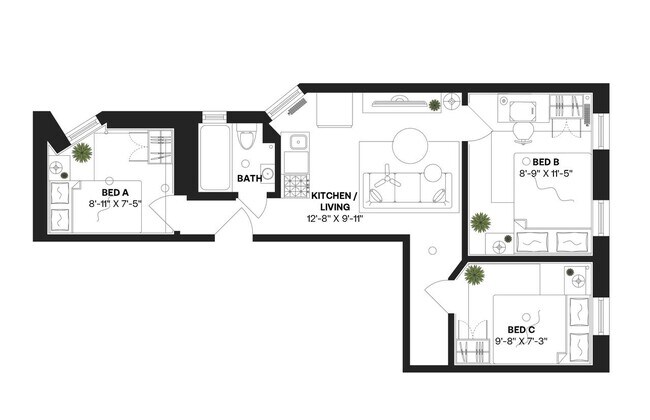 Building Photo - Room in Shared 3 bed/1 bath home in East Village