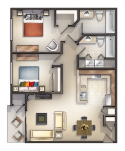 2BR/2BA - Harleen Court Apartments