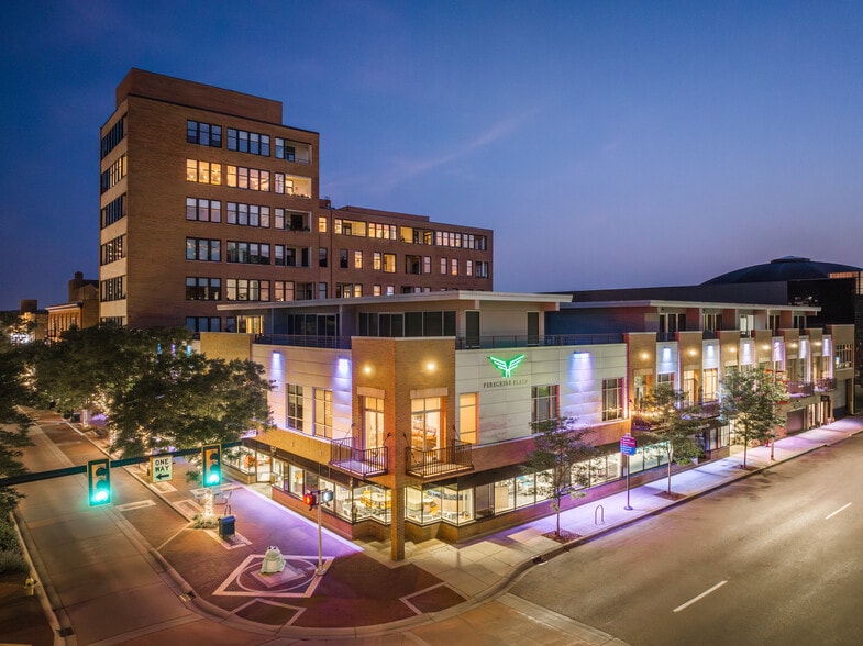 Peregrine Plaza at night - Peregrine Plaza