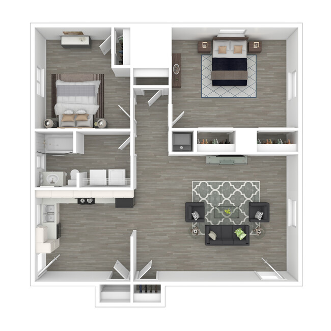 2x1 - 1150 sq ft - EastBrook Apartments