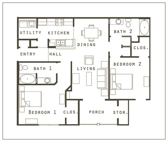 2BR/2BA - Village at Midtown