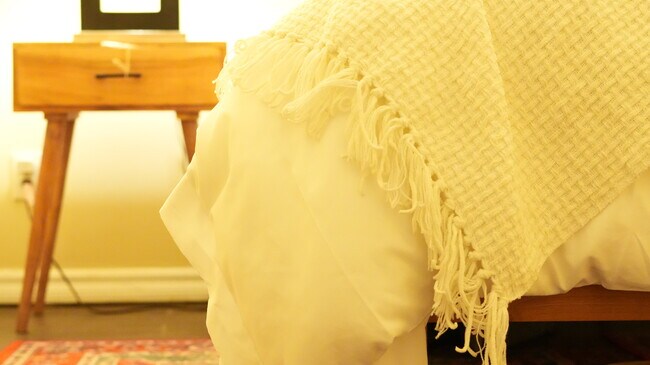 Each bed comes with a fluffy insert and knit throw. - 4160 Barrett Rd