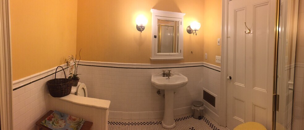 bath with subway tile - 36 Greenough Ave