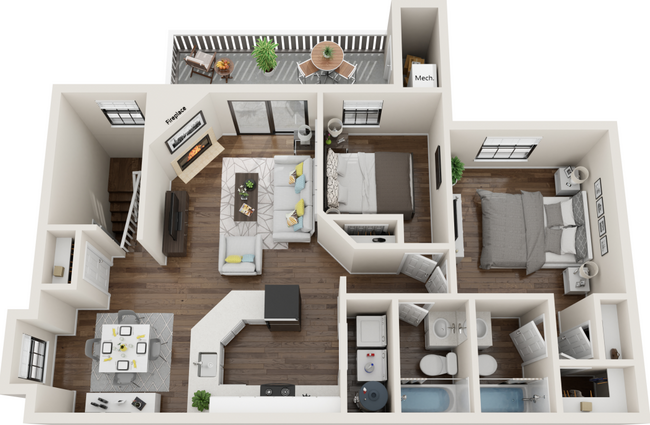 Floorplan - Balcones Club Apartments