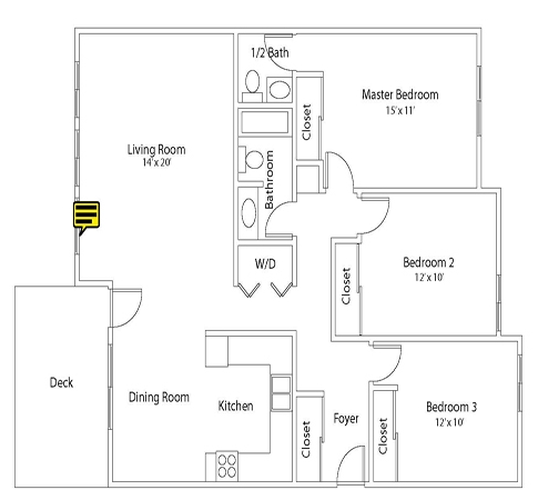 3BR/1.5BA - Fairmount Park Apartments