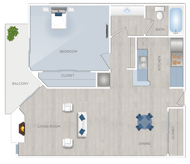 Floorplan - Chelsea Court Apartments