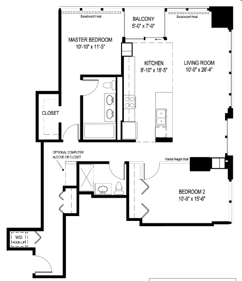 2BR/2BA - 235 W Van Buren St