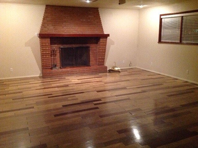 Red Brick Fireplace with Mantle - 922 E Coronado Rd