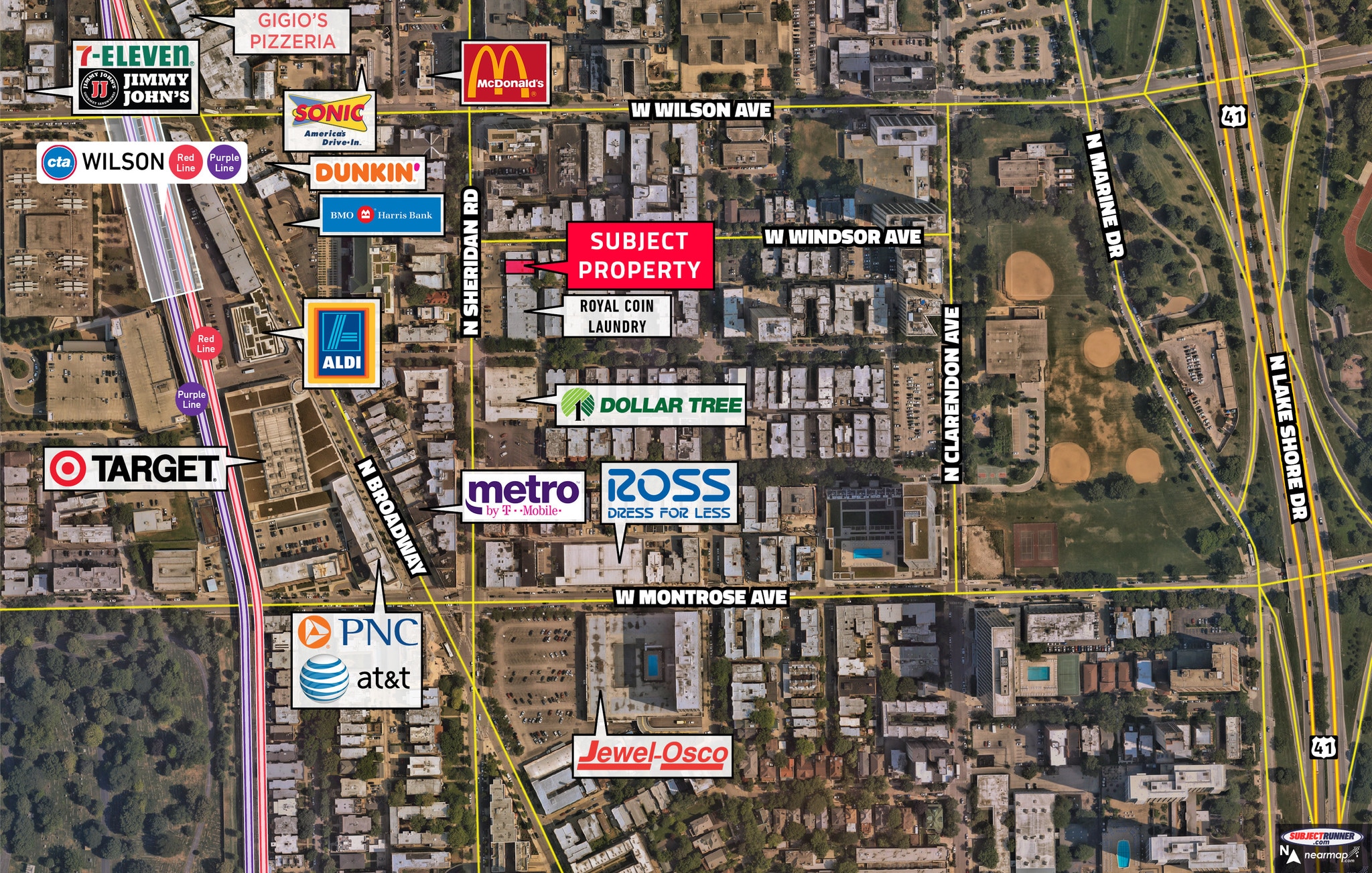 Aerial Map - 940 W Windsor Ave