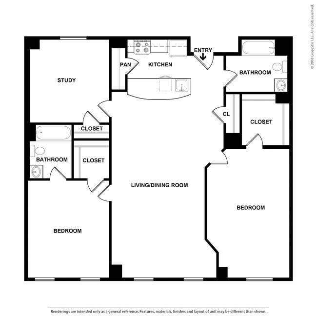 Floorplan - The Apartments at Boott Mills