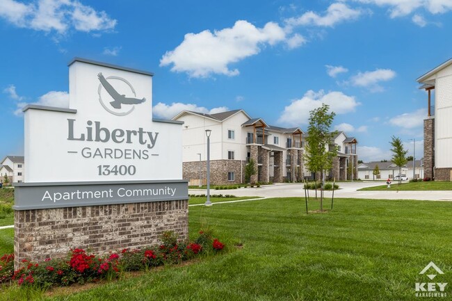 Monument sign - Liberty Gardens Apartments