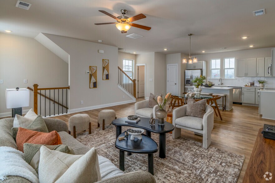 3BR, 2.5BA - 1,703SF - Living Room - Bellhaven Townes