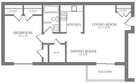 2 Bedroom / 1 Bath / 1050 Sq.Ft. - Spruce Court Apartments