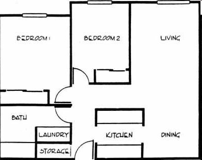 2BR/1BA - DeMark Apartments