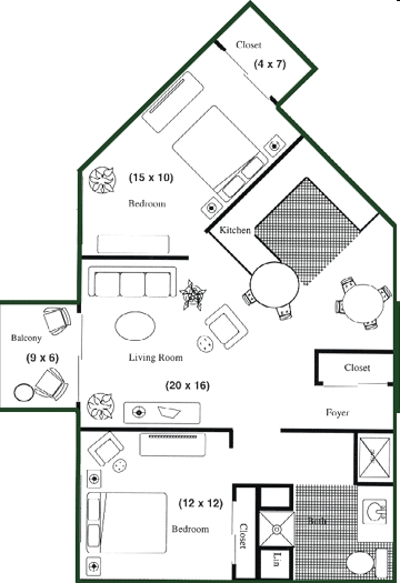 2BR/1BA - Legacy at Erie Station