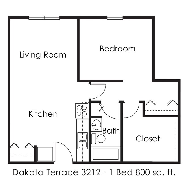 Floorplan - Dakota Terrace Apartments