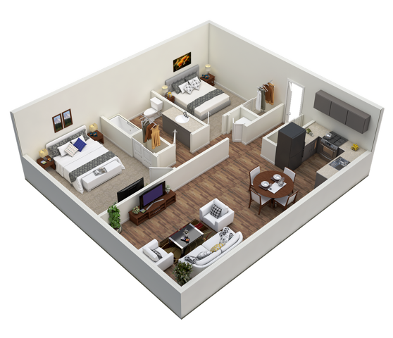 2BR 1 BA - Preakness Apartments