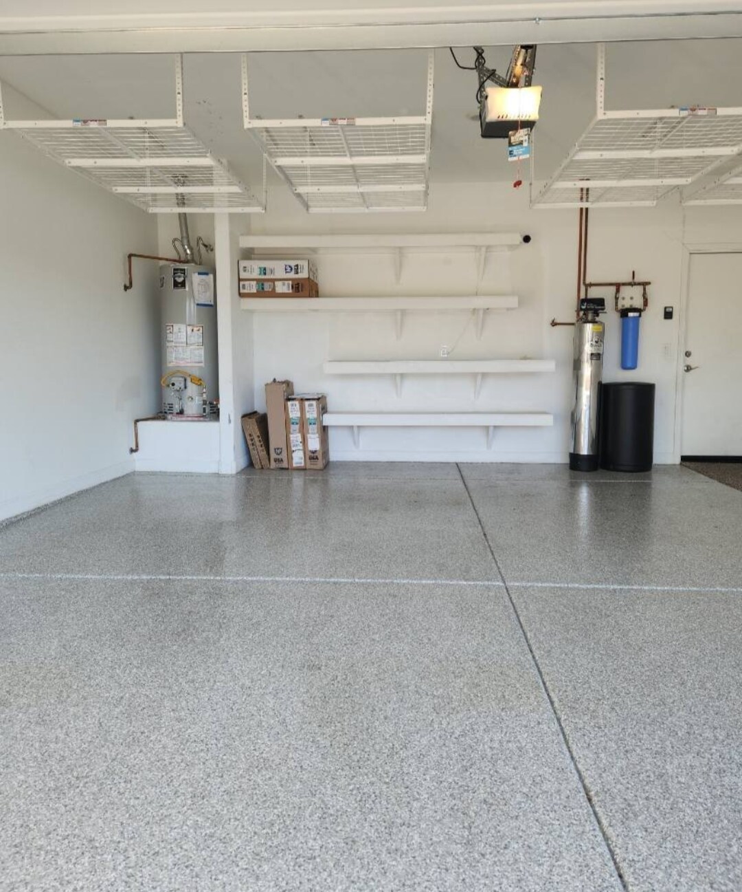 Garage (added shelving on back wall and ceiling), water softener - 38221 W San Ildefanso Ave