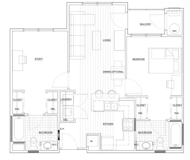 1BR/2BA - The Pavilion at North Grounds