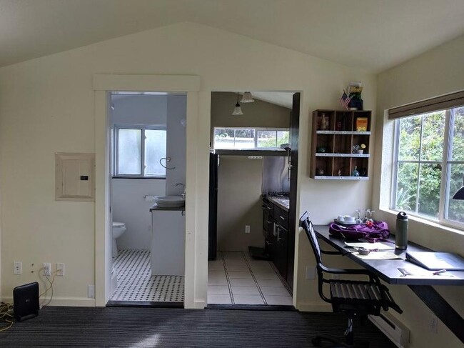 View into bath and kitchen from main room. - 1515 Valley Rd