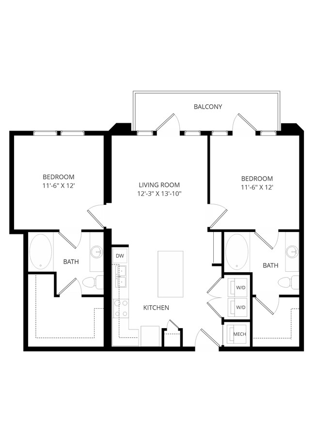 Floorplan - The Crosby at the Brickyard Apartment Homes