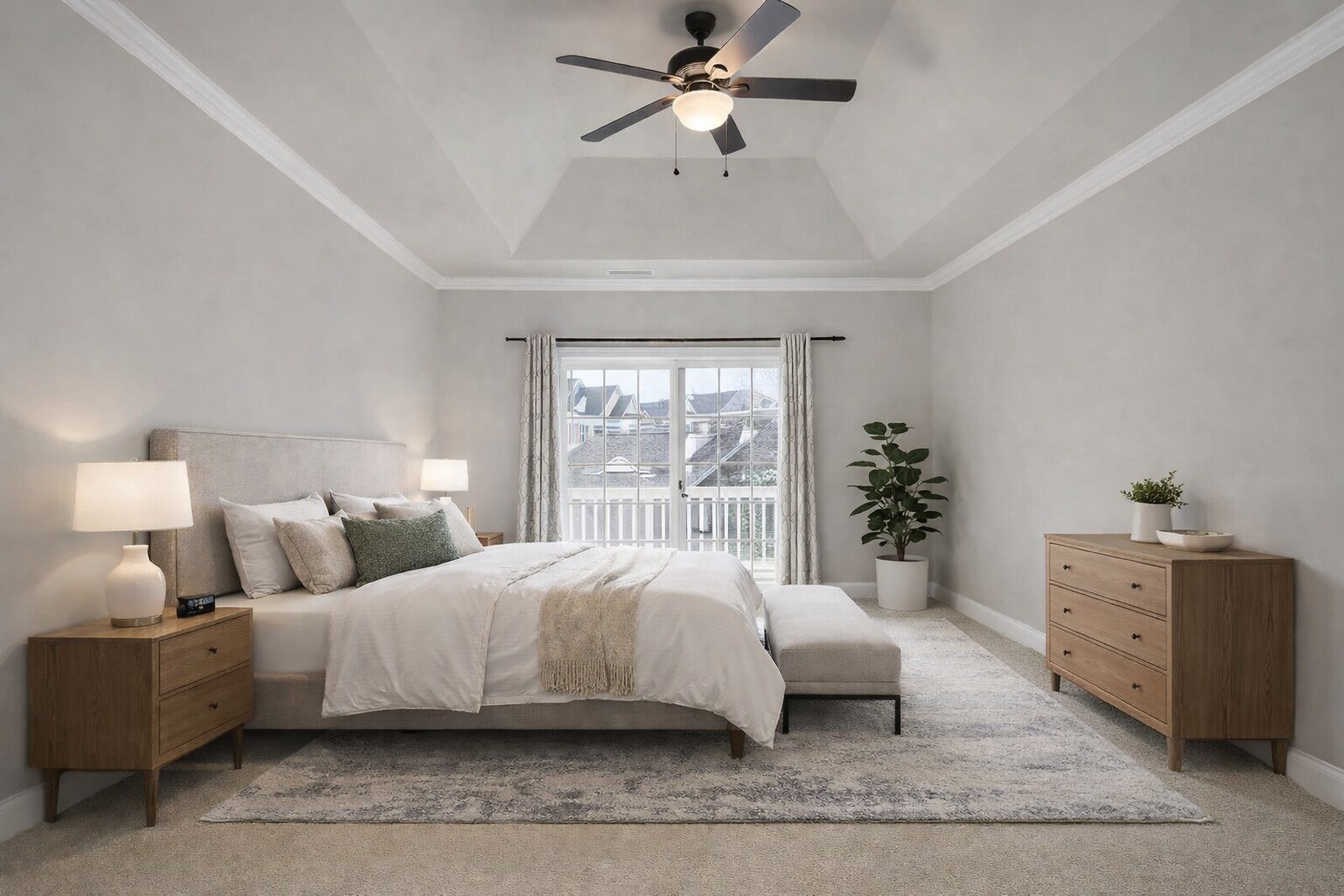 Virtually Staged Master Bedroom - 10420 Sablewood Dr