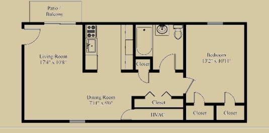 1BR/1BA - Park Drive Apartments