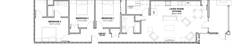 1st Floor Unit A - Street Facing Covered Patio - 214 Broad St