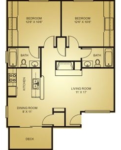 2BR/2BA - The Timbers Apartments