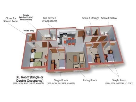 Floorplan - The Orchards Student Living at NWTC